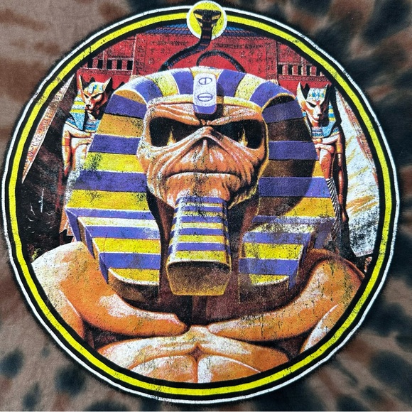 Iron Maiden EDDIE Tie Dye Tee Shirt Size Small Heavy Metal Maidenheads Concert - Picture 7 of 10